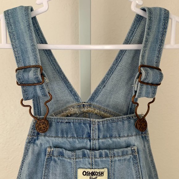 OSHKOSH B'GOSH Girls Denim Bib Dress with Sparkle Tutu, Blue & Ivory, Size: 3T - Picture 4 of 11